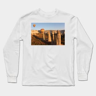 Sunshine Kisses The Balloons, Goreme, Turkey Long Sleeve T-Shirt